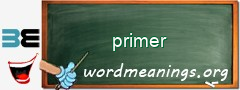 WordMeaning blackboard for primer